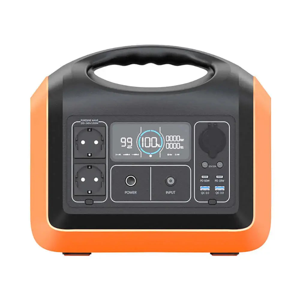 Portable 1200WH battery kit with integrated display, perfect for travel and outdoor adventures.