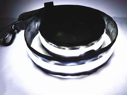 Flexible waterproof camping LED strip light with 72 LEDs, ideal for tents and outdoor use, shown coiled for portability
